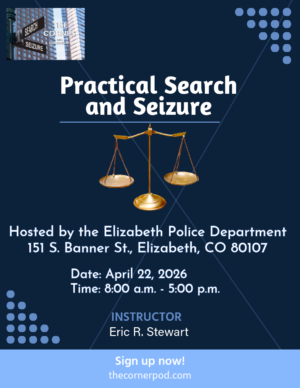 April 22, 2026 Elizabeth PD Practical Search and Seizure Class